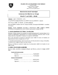CONSEIL MUNICIPAL COMPTE RENDU REUNION DU 1ER AVRIL 2025