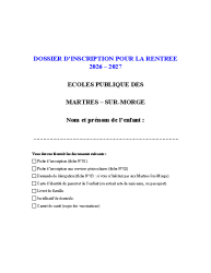 DOSSIER D-INSCRIPTION 2026 – 2027
