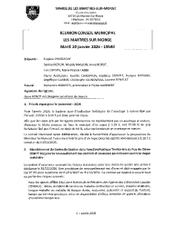 CONSEIL MUNICIPAL COMPTE-RENDU REUNION 20 JANVIER 2026