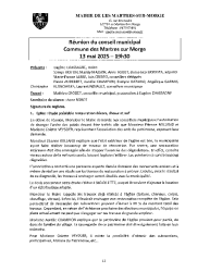 CONSEIL MUNICIPAL COMPTE RENDU REUNION DU 13 MAI 2025